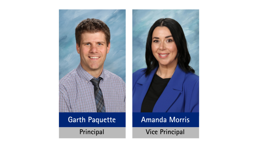 Pictures of Garth Paquette Principal and Amanda Morris Vice Principal